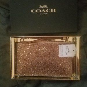 Coach Star Glitter Corner Zip Wristlet